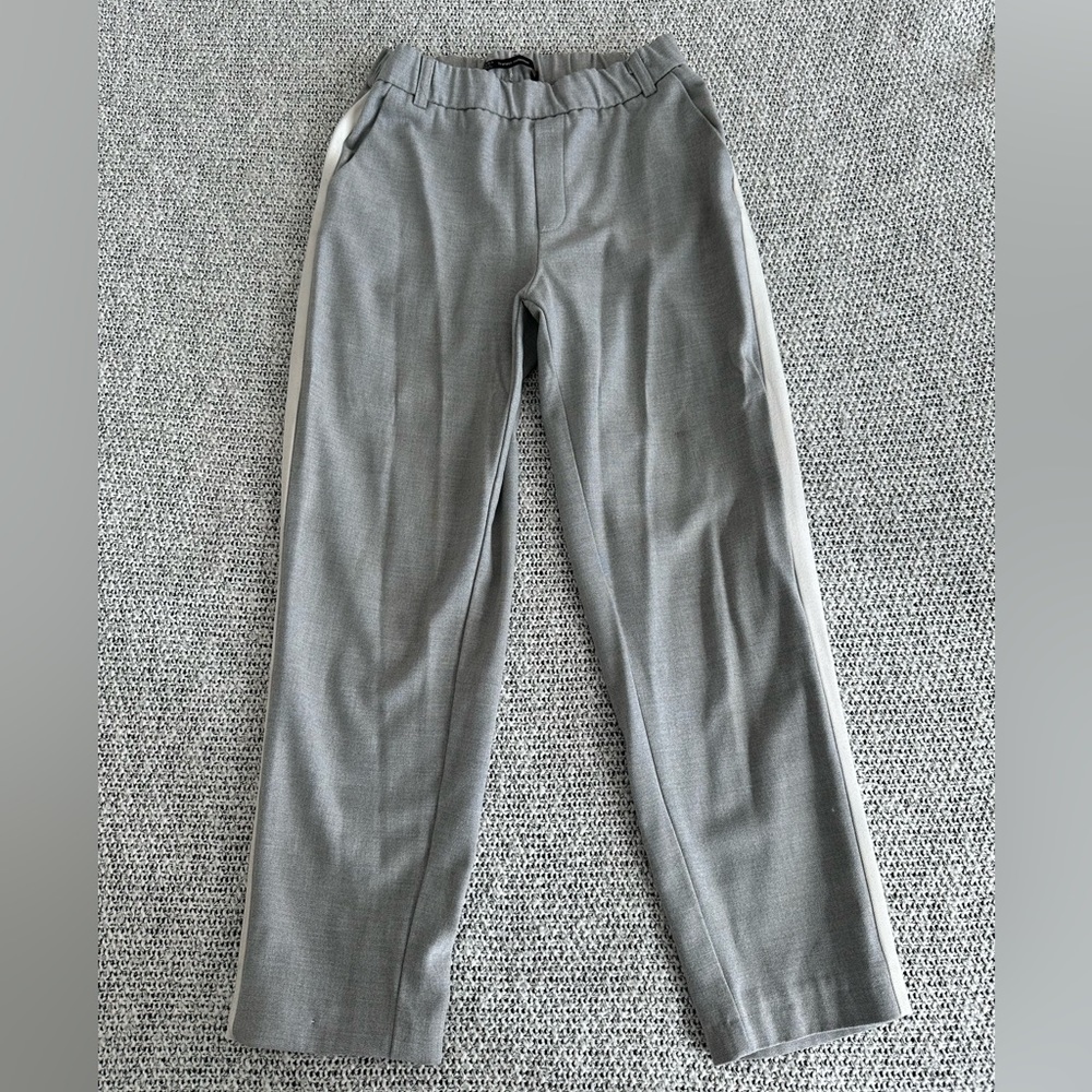 Zara cropped relaxed suit pants